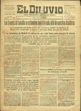 El Diluvio. Diario republicano democrático federal. "Los frentes de batalla se extienden también más allá de nuestras fronteras". 16 enero 1937