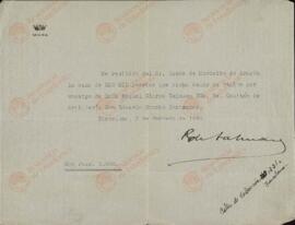 Vapor Uruguay. Sancho Contreras, Eduardo. Recibos. Barcelona, 3 y 5 febrero 1940