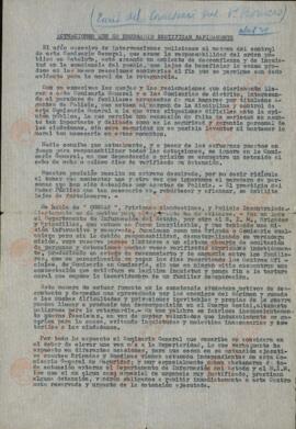 Escrito de 4 páginas del Comisario General P. Romero, del Gobierno de la República, en el que informa a la superioridad de los desmanes del SIM (Servicio de Información Militar), concretamente el asesinato en Igualada del soldado José Molins Salallesera y otras actuaciones sanguinarias. Abril de 1938. ((Guerra Civil. Acciones del SIM).