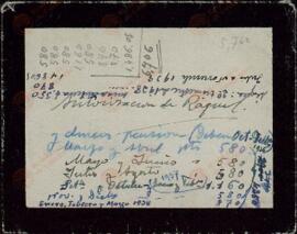 Vapor Uruguay. Sancho Contreras, Eduardo. Sobre con anotaciones manuscritas