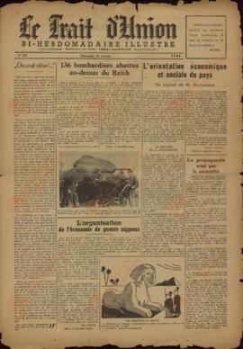 Le Trait D'Union, Nº 361. "136 bombarderos abatidos port el Reich". 16 enero 1944