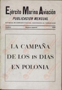"Ejército, Marina y Aviación", Octubre de 1939: "La Campaña de los 18 Días en Polonia"