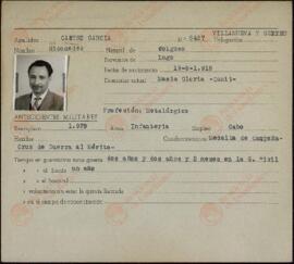 F.E.T. de las J.O.N.S: Delegación Provincial de Ex-combatientes. Fichas personales