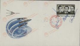 Cosmonautas. Anatoli Filipchenko; Vladislav Volkov y Victor Gorbatko. 22 octubre 1969