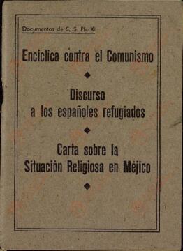 Pío XI. Encíclica "Divini Redemptoris", 19 marzo 1937.