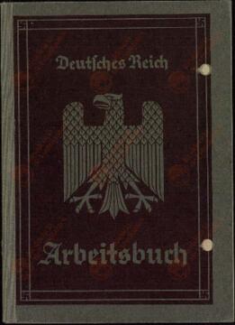 "Libro de trabajo. Reich alemán, Heinz Skibba". 28 enero 1936