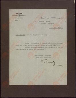 Aviación legionaria de Baleares. Firmado por el Capitán piloto S. Rambaldy. 3 agosto 1937