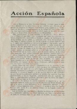 "Acción española". "Extracto del reglamento". 1931