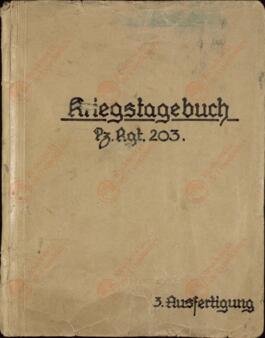 Carpeta Kriegstagebuch Pz. Rgt. 203. Recortes de prensa