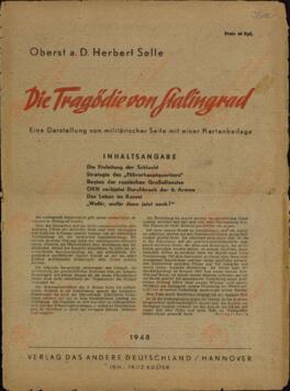 General Herbert Selle. La tragedia de Estalingrado. 1948