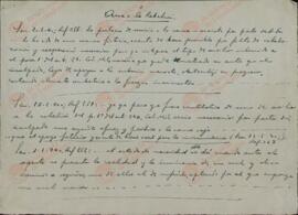 Documento manuscrito del abogado defensor militar Carlos Senén Hidalgo de Cisneros, en el que prepara antecedentes de jurisprudencia del bando nacional (sentencias exculpatorias) sobre colaboración real o ficticia con la causa marxista, c. 1944