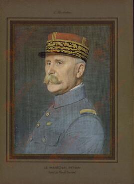 "L'illustration": Pétain, Henri-Philippe. Reproducción del pastel de Marcel Baschet