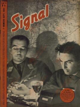 Signal. "Las hijas de Stalin. Después de haberse entregado a las tropas alemanas, declara durante una entrevista: hasta ahora Inglaterra nunca ayudó a nadie". 1er Nº Septiembre 1941.