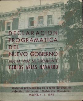 Declaración programática del nuevo gobierno