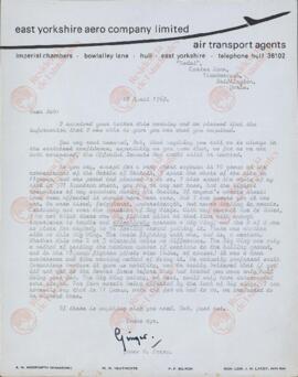 Lacey, James. Carta a Robert Wright, 10 abril 1969