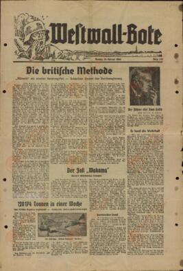 "Westwall-Bote", 19 de Febrero de 1940, "El Método Británico"