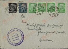 Colección Francisco Franco. Correo alemán con la censura militar de Correos. Berlín, 20 enero 1939