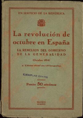 La revolución de octubre en España: la rebelión del gobierno de Generalidad