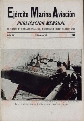 "Ejército, Marina y Aviación", Año IX, 1942: "Batería de Torpedo a Bordo de un Crucero Alemán"