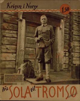 Krigen i Norge. "El jefe de los ejércitos noruegos bajo juego de defensa de 1940. La foto fue tomada en alguna parte en el norte de Noruega durante las operaciones de guerra". 1940.