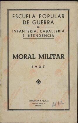 Escuela Popular de Guerra. "Moral militar" 1937