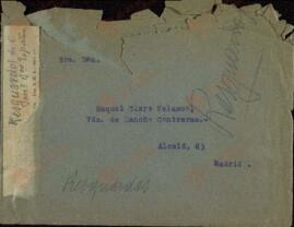 Vapor Uruguay. Sancho Contreras, Eduardo. Carta a Rafael Sancho Contreras, Conde de Montalvo de Aragón (hermano). Barcelona, 7 junio 1941