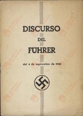 Discurso del Führer: 4 septiembre 1940