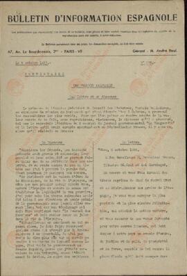 "Boletín de información español". 8 octubre 1937 (Acusando a Portela Valladares)