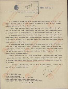 Balbo, Italo. "El Ministro de Aviación". A Paolo Boselli. 7 abril 1931