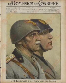 La Domenica del Corriere. "El Rey Emperador y el Fundador del Imperio". 16 de mayo de 1937.
