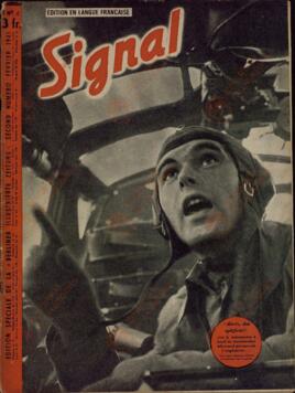 Signal. "¡Alerta, Spitfires!: grita el ingeniero del bombardero alemán volando sobre Inglaterra". 2º nº Febrero 1941.