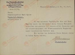 Syrow, Theophil. "Director Superior de estudios de la escuela estatal de arquitectura. 20 octubre 1941"