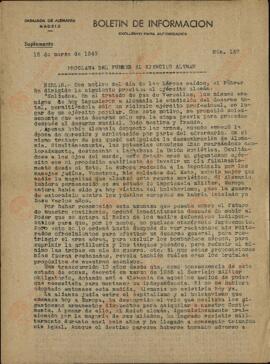 "Proclama del Führer al Ejército Alemán". Boletín de información n.º 157. Embajada alemana en Madrid, 15 marzo 1945