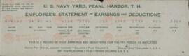 "Campo de la marina americana en Pearl Harbor, T. H.: Situación de salarios y retribuciones de empleados". 8 abril 1945