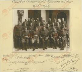 General Gonzalo Queipo de Llano (1875-1971) y otros mandos militares. Cuartel General del Ejército del Sur, 1936-1939.