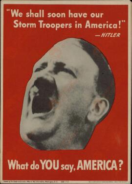 Office of War Information: "¿Qué dices América? / Este hombre es tu amigo". 1942