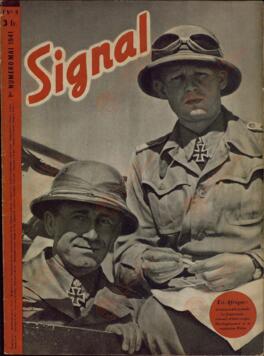 Signal. "En Áfica. Aviadores alemanes: el Teniente-Coronel del Estado Mayor Harlinghausen y el Capitán Witte" 1er Nº Mai 1941.