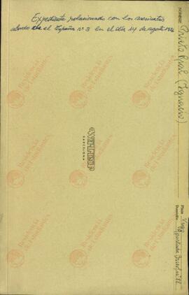 Pieza de Expediente de Juicio Militar sobre comportamiento(s) durante la Guerra Civil. Correspondencia entre Álvaro Prieto Rial y el abogado de su hermano Ignacio acusado de tener relación con los asesinatos a bordo del buque "España n3" el 14 de agosto de 1936