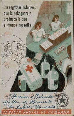 2 postales del Socorro rojo internacional. Jarama, 13 agosto 1937 y 8 septiembre 1937
