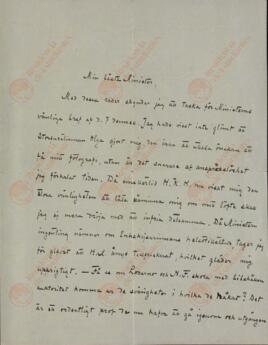 Carta de Mannerheim. 14 marzo 1926