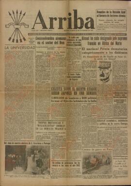 Arriba. Órgano de la F.E.T. y de las J.O.N.S. 29 Diciembre 1942