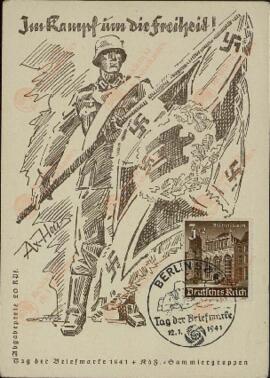 Postal Alemana. "En Lucha por la Libertad!", Berlín, 12 de Enero de 1941