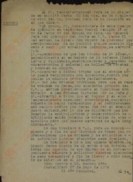 Marzo?, Manuel. Medidas preventivas frente a ataque químico. Castellfort, 27 mayo 1938 (Guerra Civil).