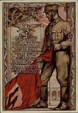 Postal Alemana. "En Conmemoración del 9 de Noviembre de 1923", Berlin, 1937