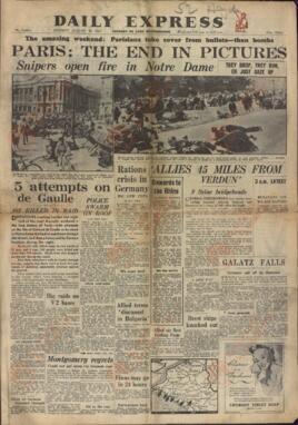 "Daily Express", 28 de Agosto de 1944, "París: El Final en Imágenes".