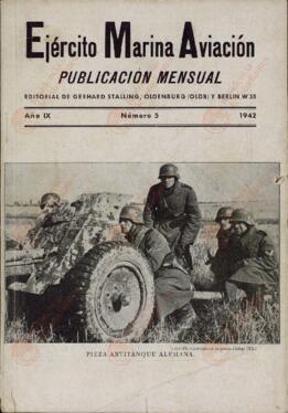 "Ejército, Marina y Aviación", Año IX, 1942: "Pieza Antitanque Alemana"