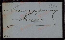 Carta y Sobre de la Zarina Alexandra Feodorovna al Gran Duque Mikhail. Fredensborg, 12/ 25 septiembre 1900