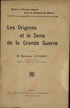 Los Orígenes y el Significado de la Gran Guerra.  (el libro no tiene impresa la fecha)