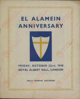 25 folletos. Aniversario del Alamein. Londres. En inglés