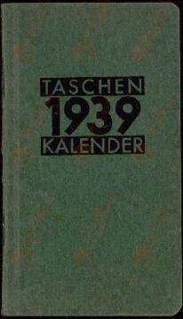 "Calendario de bolsillo. 1939"